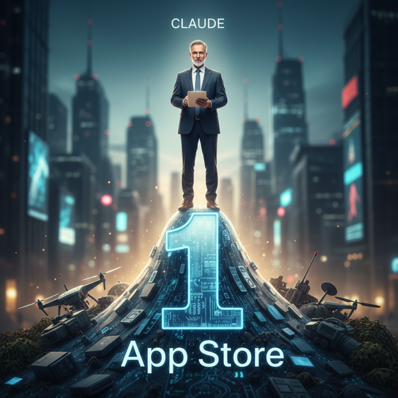 Illustration of Claude d'Anthropic atteint la première place dans l'App Store suite à un conflit avec le Pentagone