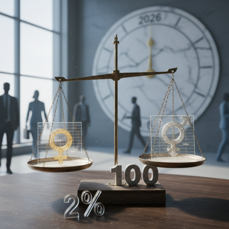 Illustration of Seules 2% des entreprises obtiennent la note maximale de 100/100 : l'index de l'égalité femmes-hommes reste stable en 2026