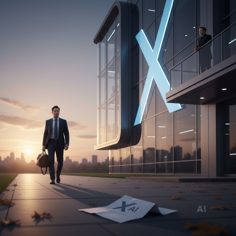 Illustration of Le dernier co-fondateur d'Elon Musk quitterait xAI