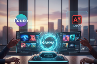 Illustration of Gamma ajoute des outils de génération d'images par IA dans le but de concurrencer Canva et Adobe