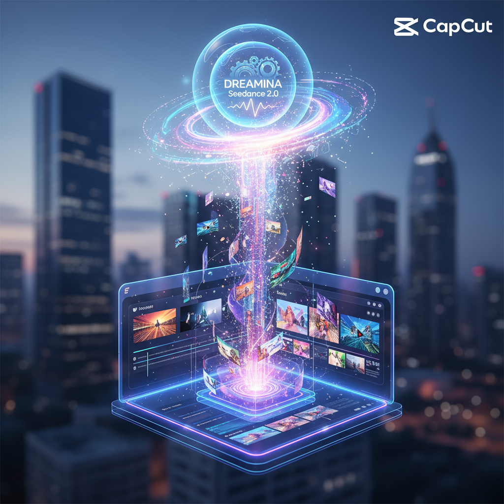 Illustration of Le nouveau modèle d'IA de génération vidéo de ByteDance, Dreamina Seedance 2.0, arrive sur CapCut