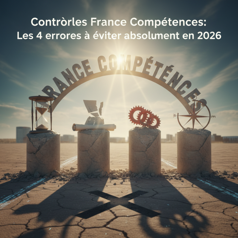 Illustration of Contrôles France Compétences : Les 4 erreurs à éviter absolument en 2026 - Digiformag