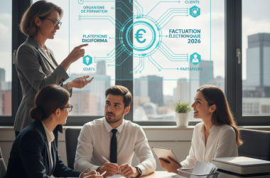 Illustration of Que va changer la facture électronique pour votre organisme de formation en 2026 - Digiforma