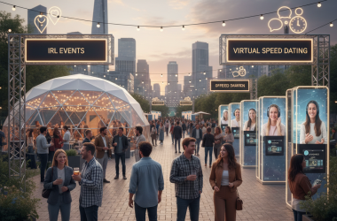 Illustration of Tinder tente de ramener les utilisateurs au rencontres en ligne avec des évènements IRL et des speed dating virtuels