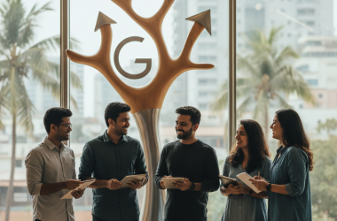 Illustration of Google, Accel India accélérateur choisit 5 startups et aucune n’est des « enveloppes AI »