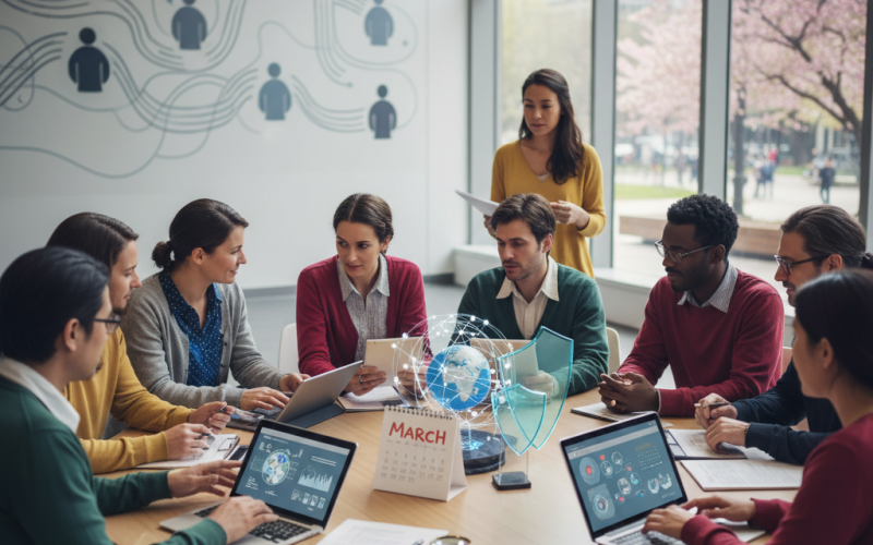 Illustration of Veille sociale Mars 2026