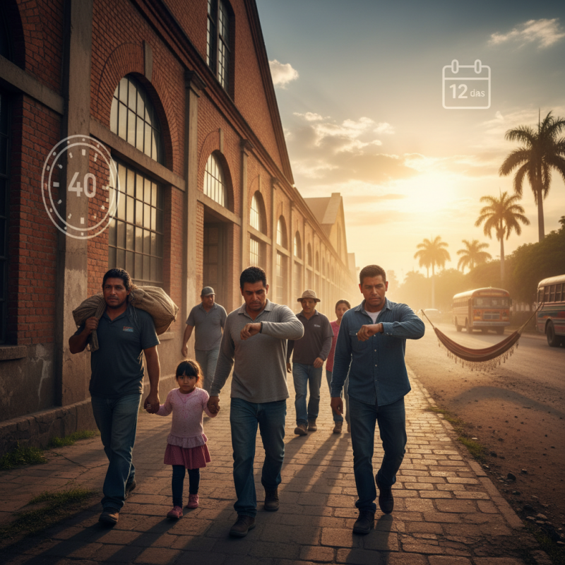 Illustration of Les Mexicains travaillent 48 heures par semaine, ont un seul jour de repos et 12 jours de congés par an : le pays qui travaille le plus dans l'OCDE va passer à la semaine de 40 heures (ce qui pourrait doper sa très faible productivité)