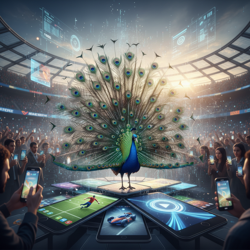 Illustration of Peacock s'étend dans la vidéo alimentée par l'IA, le sport en direct mobile-first et le jeu vidéo