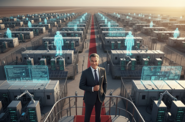 Illustration of Le propriétaire d'une installation de détention de l'ICE voit une grande opportunité dans les camps pour l'IA