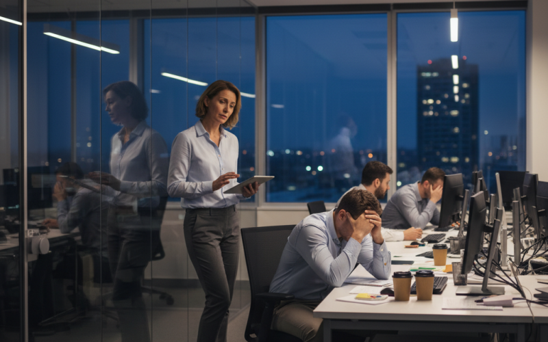 Illustration of "Je ne peux pas dire à un salarié de se coucher à 22 heures": comment parler du manque de sommeil à ses salariés? Sujet tabou et sacré casse-tête pour les managers