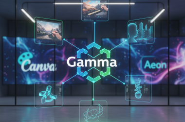 Illustration of Gamma ajoute des outils de génération d'images par IA pour concurrencer Canva et Adobe