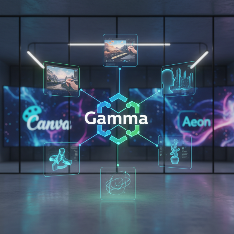 Illustration of Gamma ajoute des outils de génération d'images par IA pour concurrencer Canva et Adobe