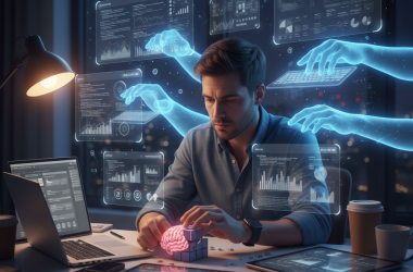 Illustration of Ils font le boulot des autres, travaillent durant leur repos, mènent 10 tâches de front... Les salariés qui utilisent l'IA deviennent des bourreaux de travail (mais nos cerveaux peuvent-ils tenir ?)