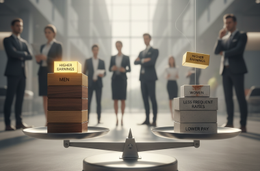 Illustration of Elles ne demandent pas moins d'augmentation mais elles l'obtiennent moins souvent : chez les cadres, les femmes gagnent 7% de moins que les hommes (et ça n'évolue pas)