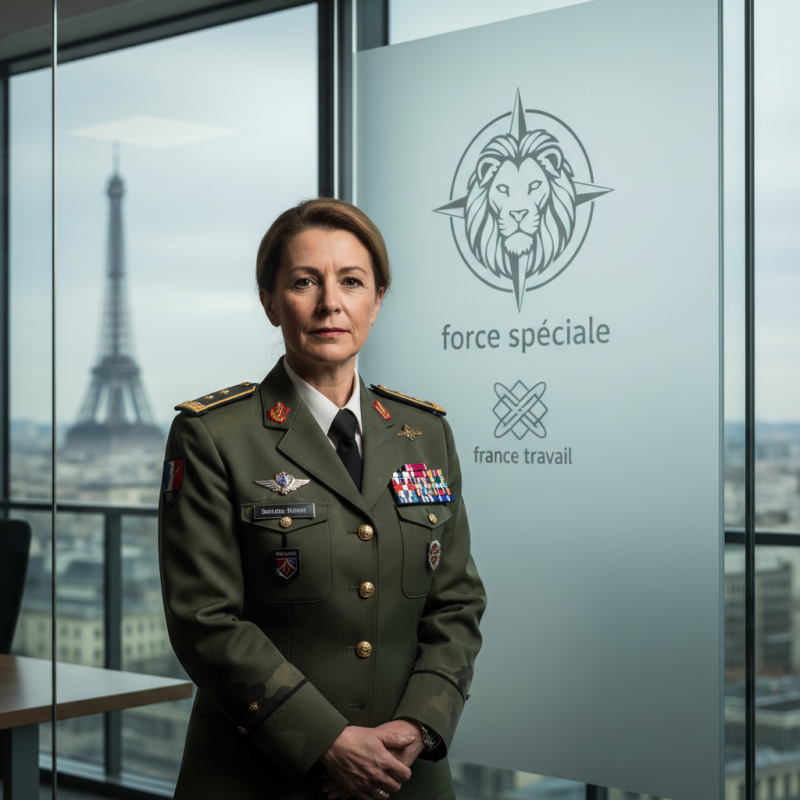 Illustration of Elle a passé 38 ans dans l'armée de Terre : c'est une générale qui va diriger la "force spéciale" de France Travail pour la défense