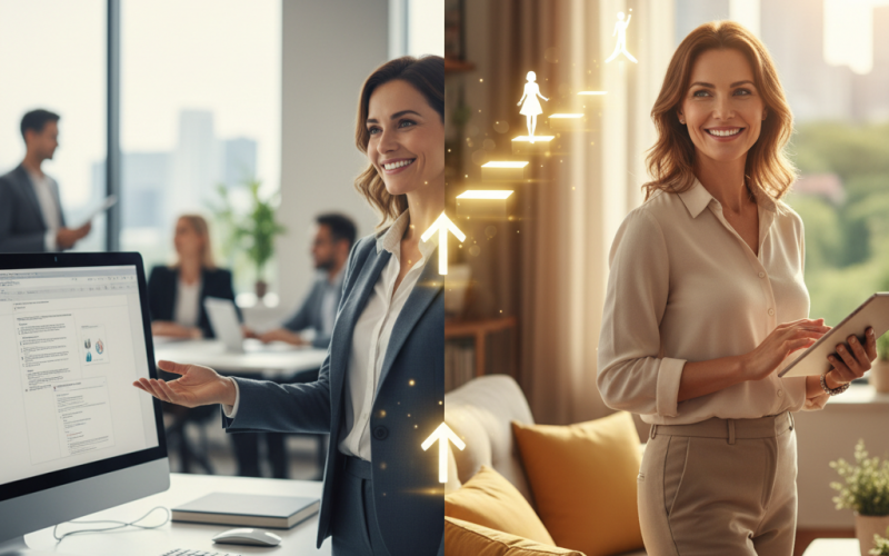 Illustration of Travail hybride : un levier de carrière pour les femmes ?