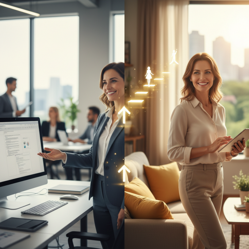 Illustration of Travail hybride : un levier de carrière pour les femmes ?