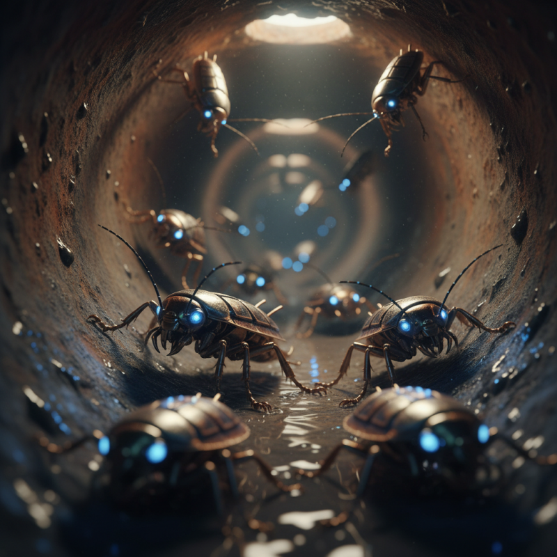 Illustration of Des cafards cyborg pour inspecter les canalisations, bienvenue en 2026 - Korben