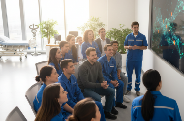 Illustration of Opco Santé : presque un salarié sur deux relevant de son périmètre formé en 2024 - Centre Inffo