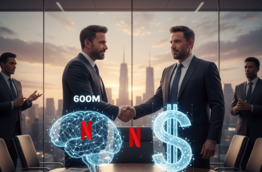 Illustration of Netflix aurait payé 600 millions de dollars pour la startup d'IA de Ben Affleck