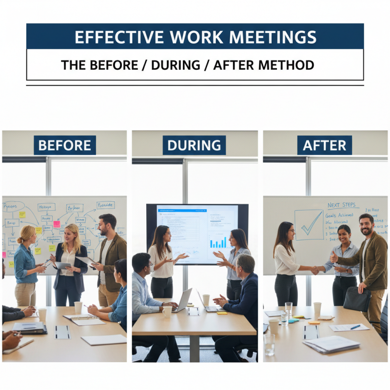 Illustration of Réunions de travail : la méthode efficace avant / pendant / après