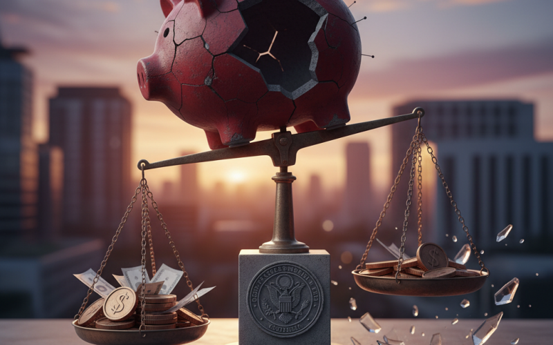 Illustration of Un déficit de 2,1 milliards d'euros: les comptes de l'assurance chômage attendus dans le rouge en 2026, l'Unédic pointe la responsabilité des ponctions de l'État