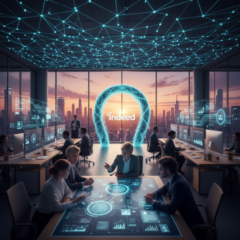 Illustration of Indeed : plateforme de recrutement moderne et gestion efficace des talents