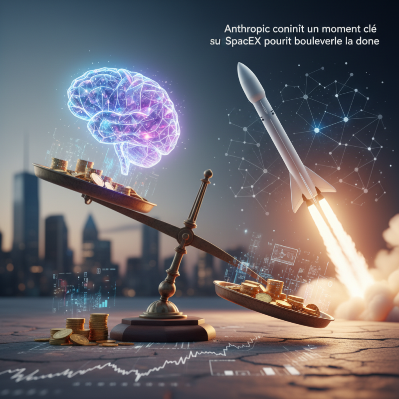 Illustration of Anthropic connaît un moment clé sur les marchés privés ; SpaceX pourrait bouleverser la donne