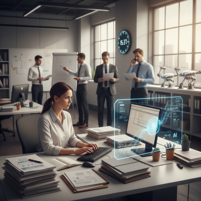 Illustration of La technologie avance trop vite pour que les salariés l'adoptent : pour le moment, très peu de tâches sont vraiment réalisées à l'aide de l'IA