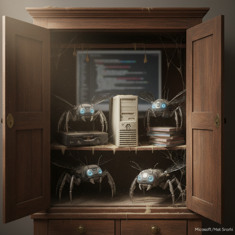 Illustration of Quatre bugs Microsoft ressortent du placard, dont un de 14 ans - Korben