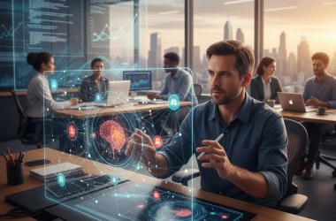 Illustration of L'initié de Facebook construisant la modération de contenu à l'ère de l'IA