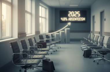 Illustration of Pour la première fois les cadres ont été plus longtemps en arrêt maladie que les non-cadres : le taux d'absentéisme a atteint un nouveau record de 4,8 % en 2025