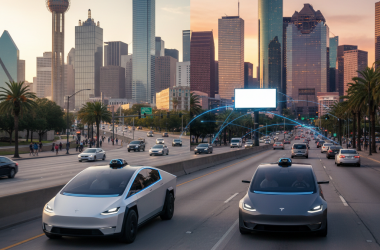 Illustration of Tesla étend son service de robotaxi à Dallas et Houston