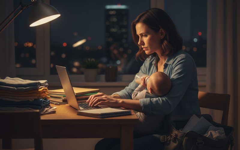 Illustration of Double journée = double peine pour les salariées ?