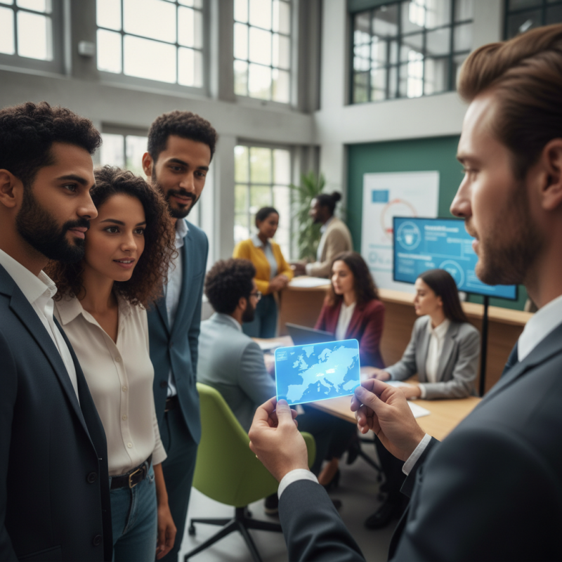 Illustration of Étrangers demandeurs d'emploi et carte bleue européenne : de nouvelles règles - Centre Inffo