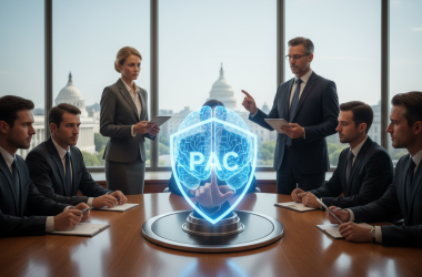 Illustration of Anthropic intensifie ses activités politiques avec un nouveau PAC