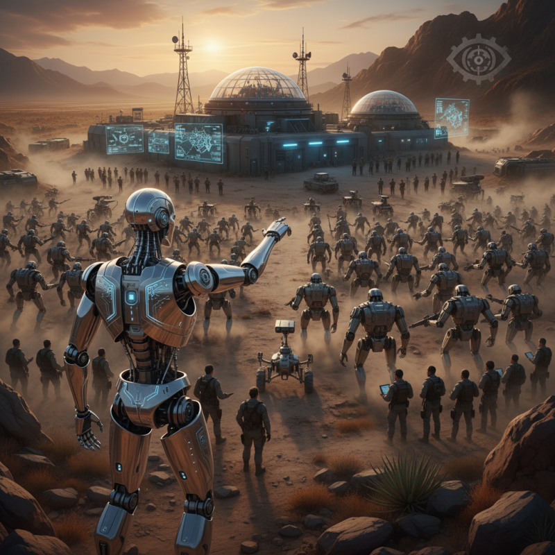 Illustration of Scout AI de Colby Adcock lève 100 millions de dollars pour former ses modèles de guerre. Nous avons visité son camp d'entraînement