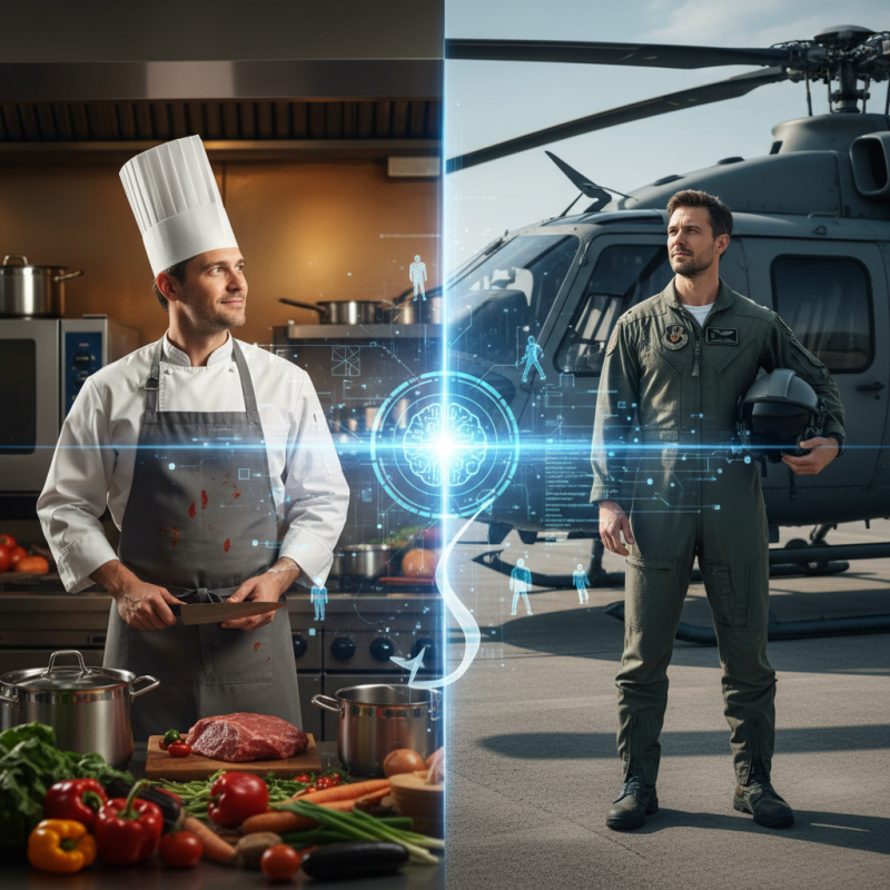 Illustration of De cuisinier à pilote d'hélicoptère : les recrutements de l'armée de l'Air vont être réalisés avec l'IA, le DRH assure qu'il n'y aura pas biais discriminants