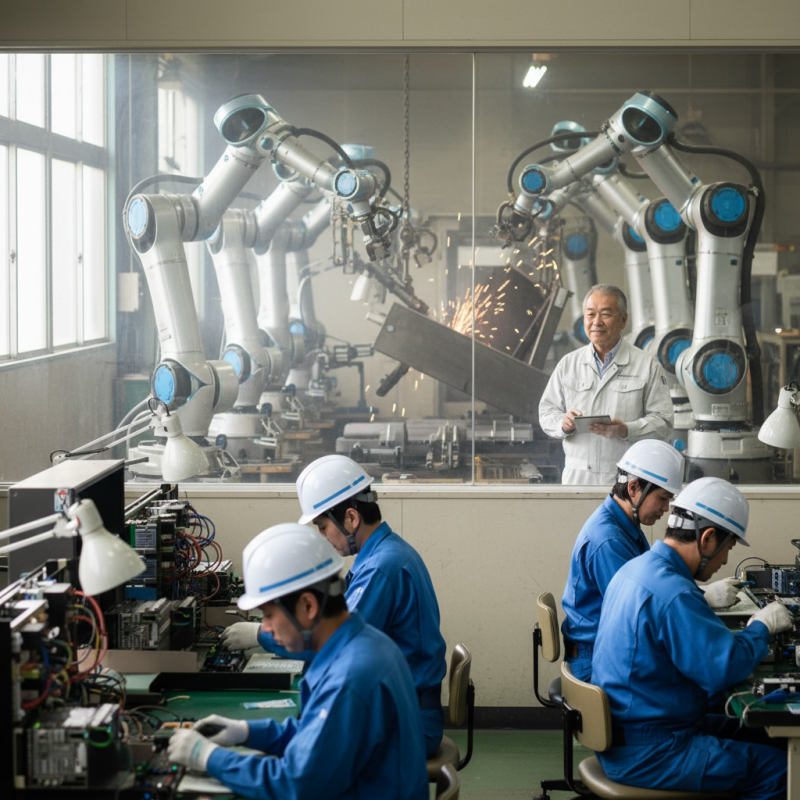 Illustration of Au Japon, le robot ne remplace pas votre emploi ; il occupe celui que personne ne veut