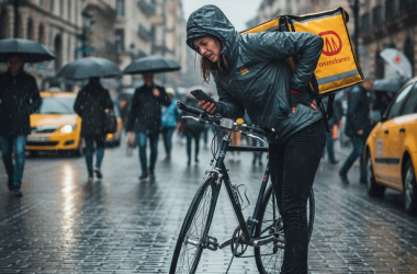 Illustration of Journées harassantes, accidents, revenus faibles et douleurs musculaires: Médecins du Monde détaille le quotidien des livreurs à vélo