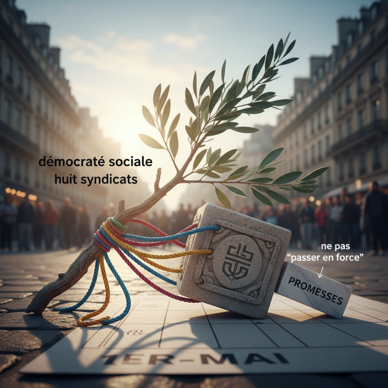 Illustration of Travail le 1er-Mai: huit syndicats demandent à Lecornu de "respecter la démocratie sociale et politique", le gouvernement promet de ne pas "passer en force"