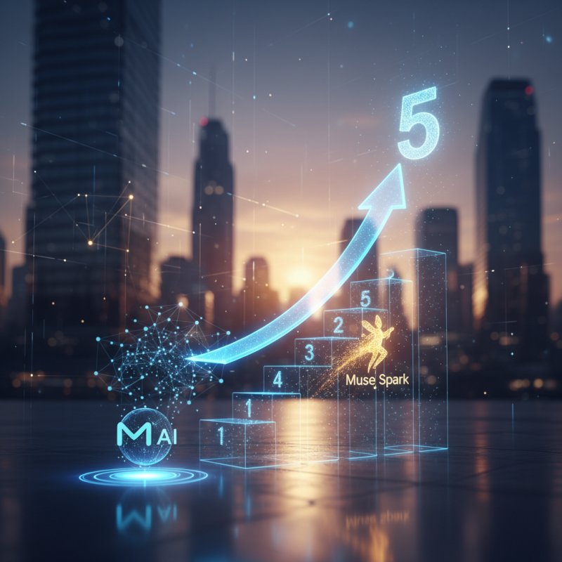 Illustration of L’application Meta AI monte à la 5ème place du Top App Store après le lancement de Muse Spark