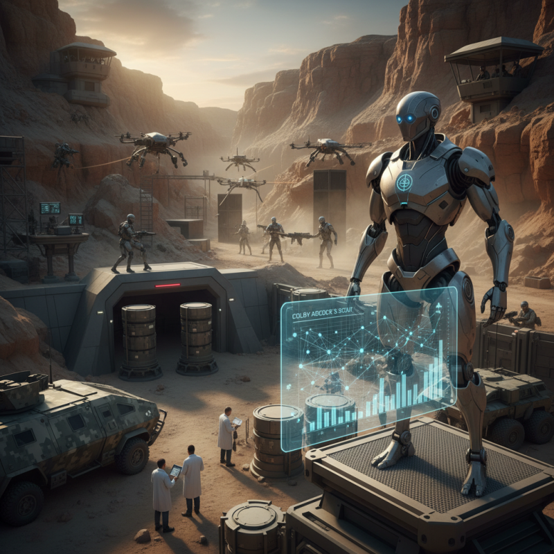 Illustration of Scout AI de Colby Adcock récolte 100 millions de dollars pour former ses modèles pour la guerre. Nous avons visité son camp d’entraînement