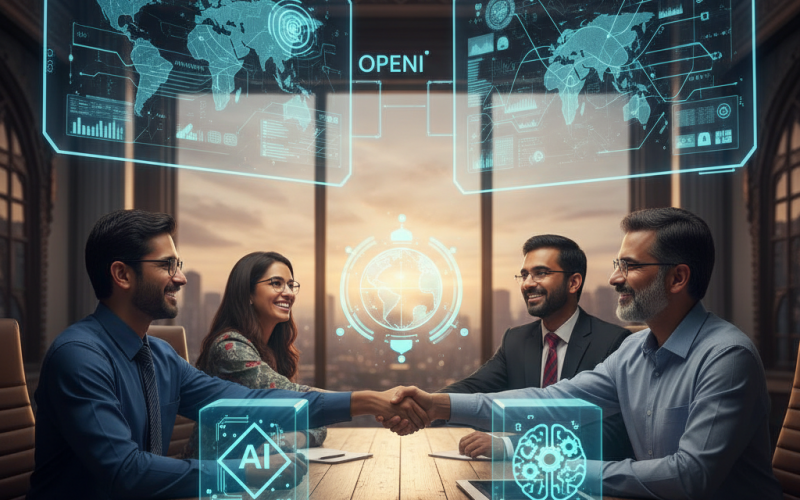 Illustration of OpenAI s'associe à Infosys pour démocratiser les outils d'intelligence artificielle