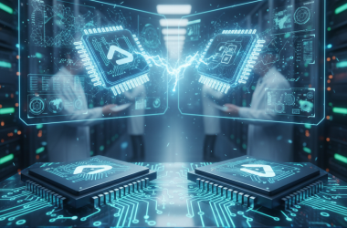 Illustration of Lancement par Google Cloud de deux nouvelles puces AI pour rivaliser avec Nvidia