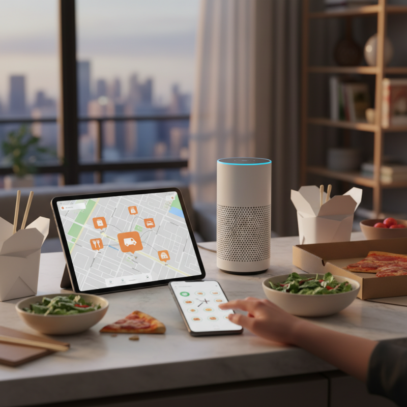 Illustration of Alexa+ offre une nouvelle expérience de commande alimentaire avec Uber Eats et Grubhub