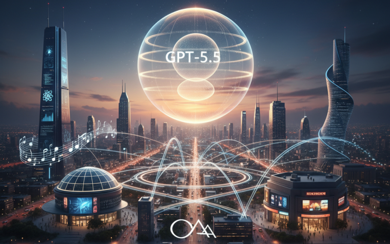 Illustration of OpenAI lance GPT-5.5, rapprochant la société d'une « super application » d'IA