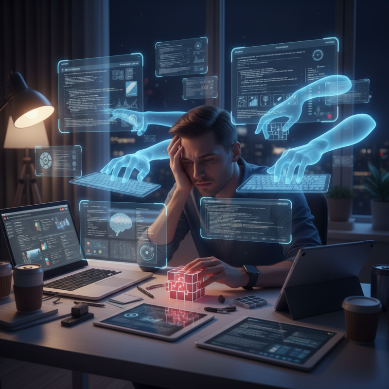 Illustration of Ils font le boulot des autres, travaillent durant leur repos, mènent 10 tâches de front... Les salariés qui utilisent l'IA deviennent des bourreaux de travail (mais nos cerveaux peuvent-ils tenir ?)