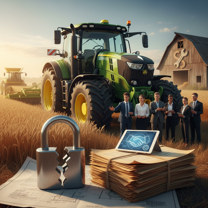 Illustration of Ce fabricant de tracteurs accepte de payer 99 millions de dollars pour le droit à la réparation - Korben