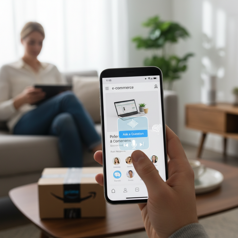 Illustration of Amazon lance une expérience de questions-réponses audio alimentée par l'IA sur les pages produits